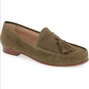 Sam Edelman Olive Green Suede Loafers